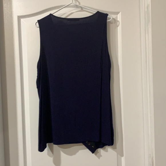 Belldini. Size L navy blue asymmetrical tank - Picture 2 of 2